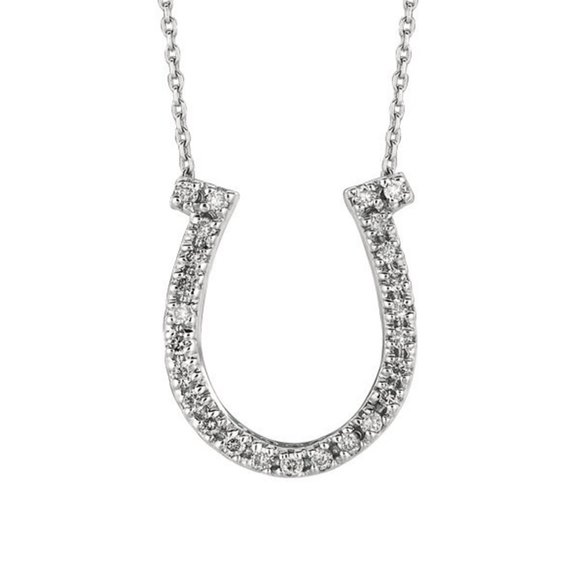 10 Dia Horseshoe Necklace 0.25ct – JMW Jewelry Wholesale 0.25 Carat Natural Diamond Horseshoe Necklace